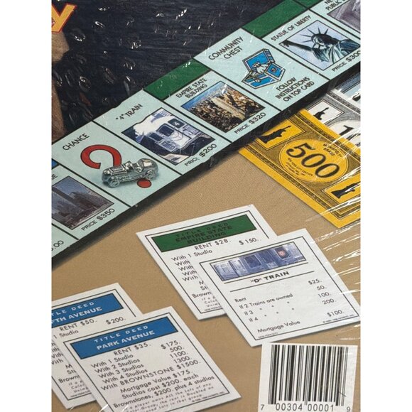 1998 Monopoly New York City Edition Board Game Statue of Liberty Box NEW Sealed - Picture 8 of 10